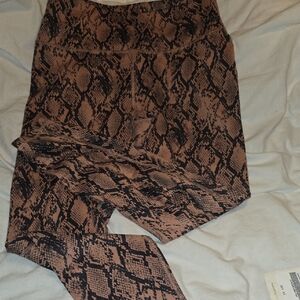 Fabletics Brown Snake Print Leggings